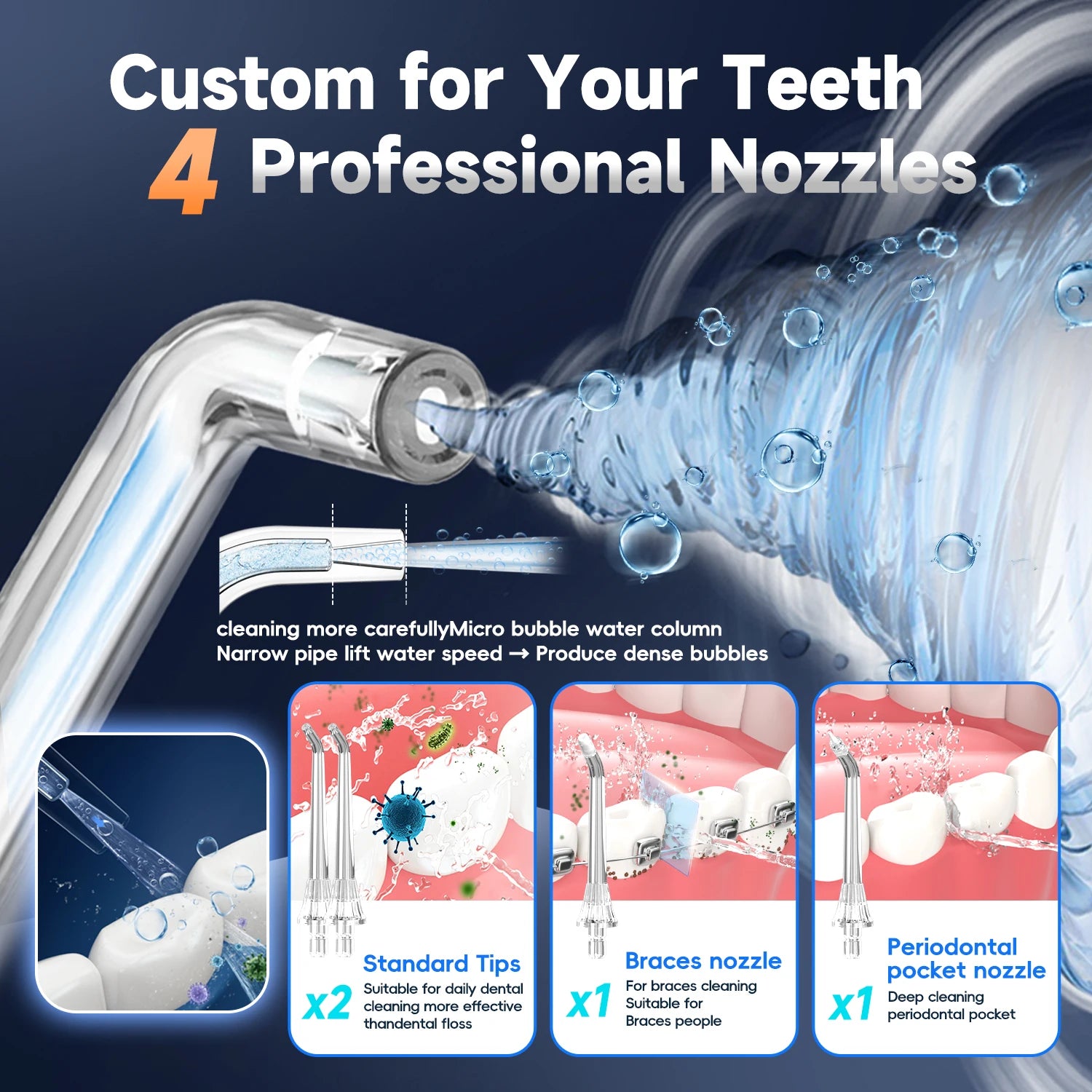 Home Teeth Whitening Oral Water Flosser for Deep Cleaning and Gum Care - 4