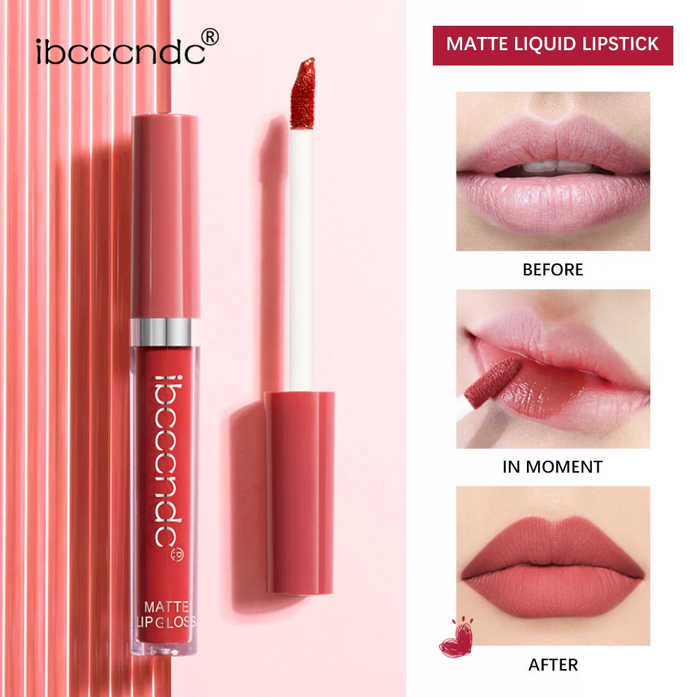 Daily Makeup Matte Velvet Lip Gloss Lipstick Waterproof Non-stick Cup - 2