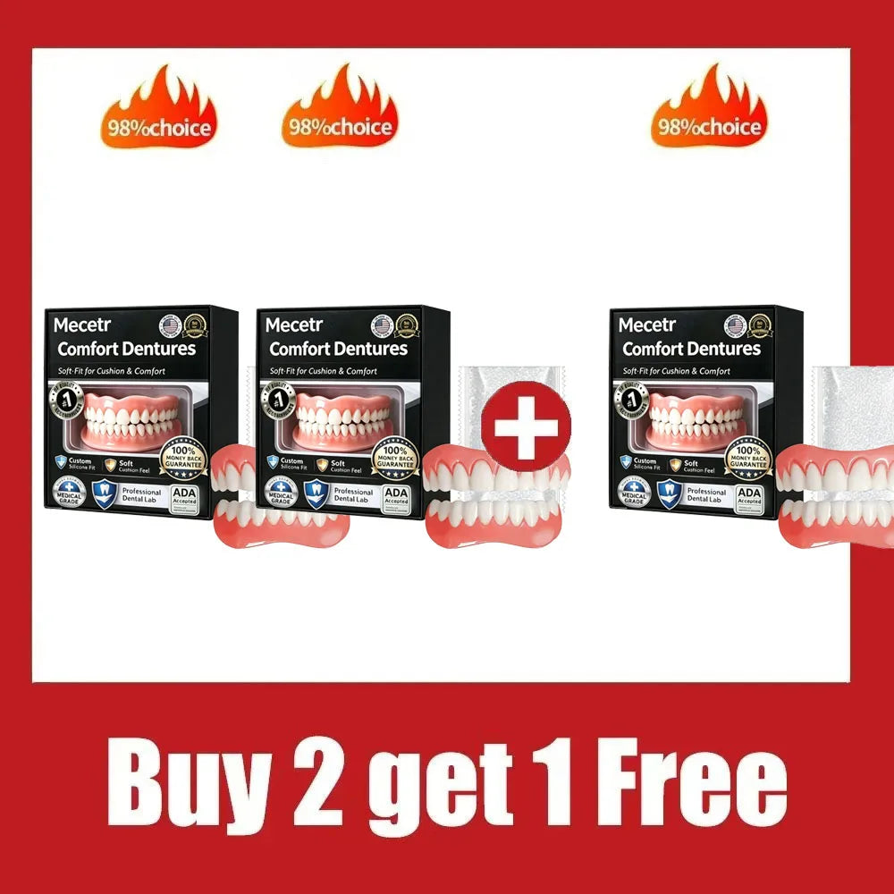 Daily Smile Full Mouth Dentures Set for Natural Comfort Fit and Look