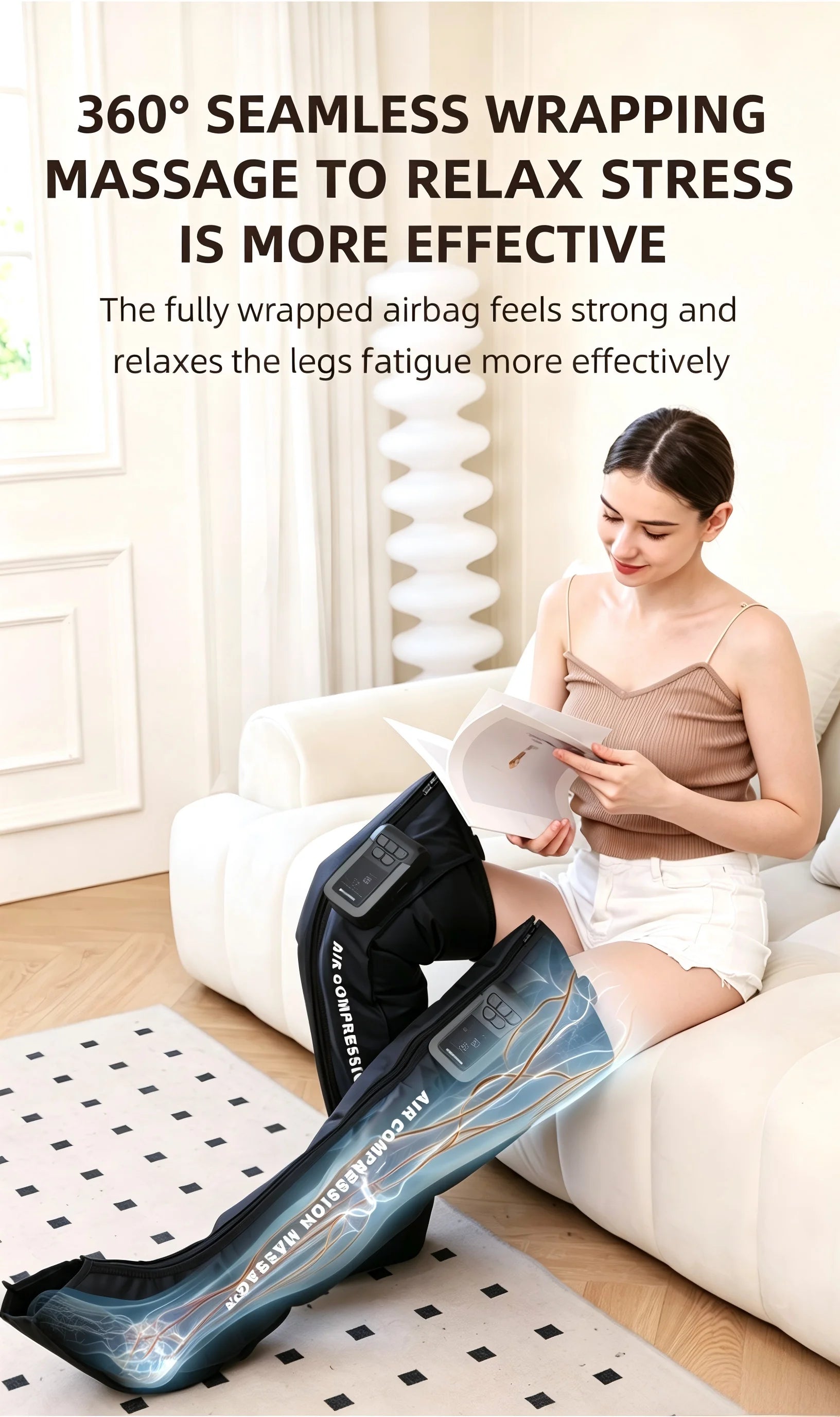 At Home Leg Air Compression Massager for Deep Muscle Relaxation - 10