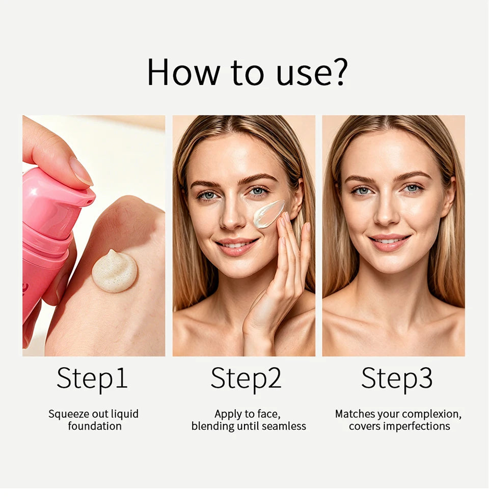 Daily Makeup Routine Color Changing Foundation for Flawless Seamless Look - 16