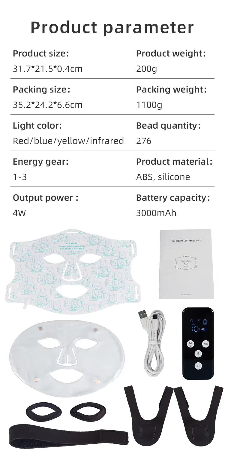 Home Spa Sessions LED Face Mask for Skin Rejuvenation and Firmness