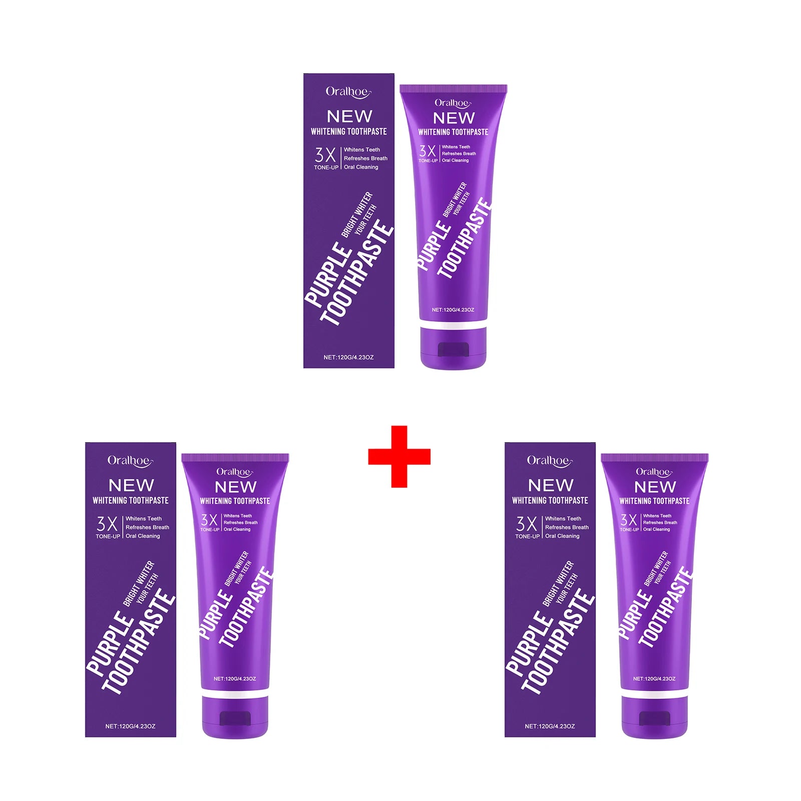 Daily Routine Purple Whitening Toothpaste for Fresh Breath and Clean Teeth - 15