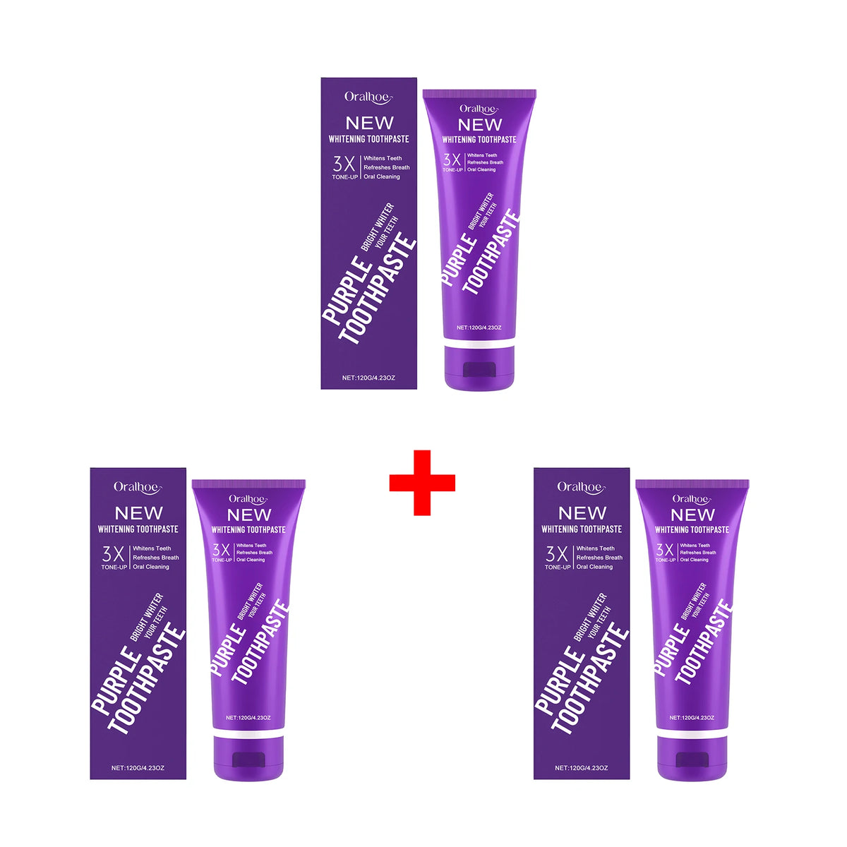 Daily Routine Purple Whitening Toothpaste for Fresh Breath and Clean Teeth