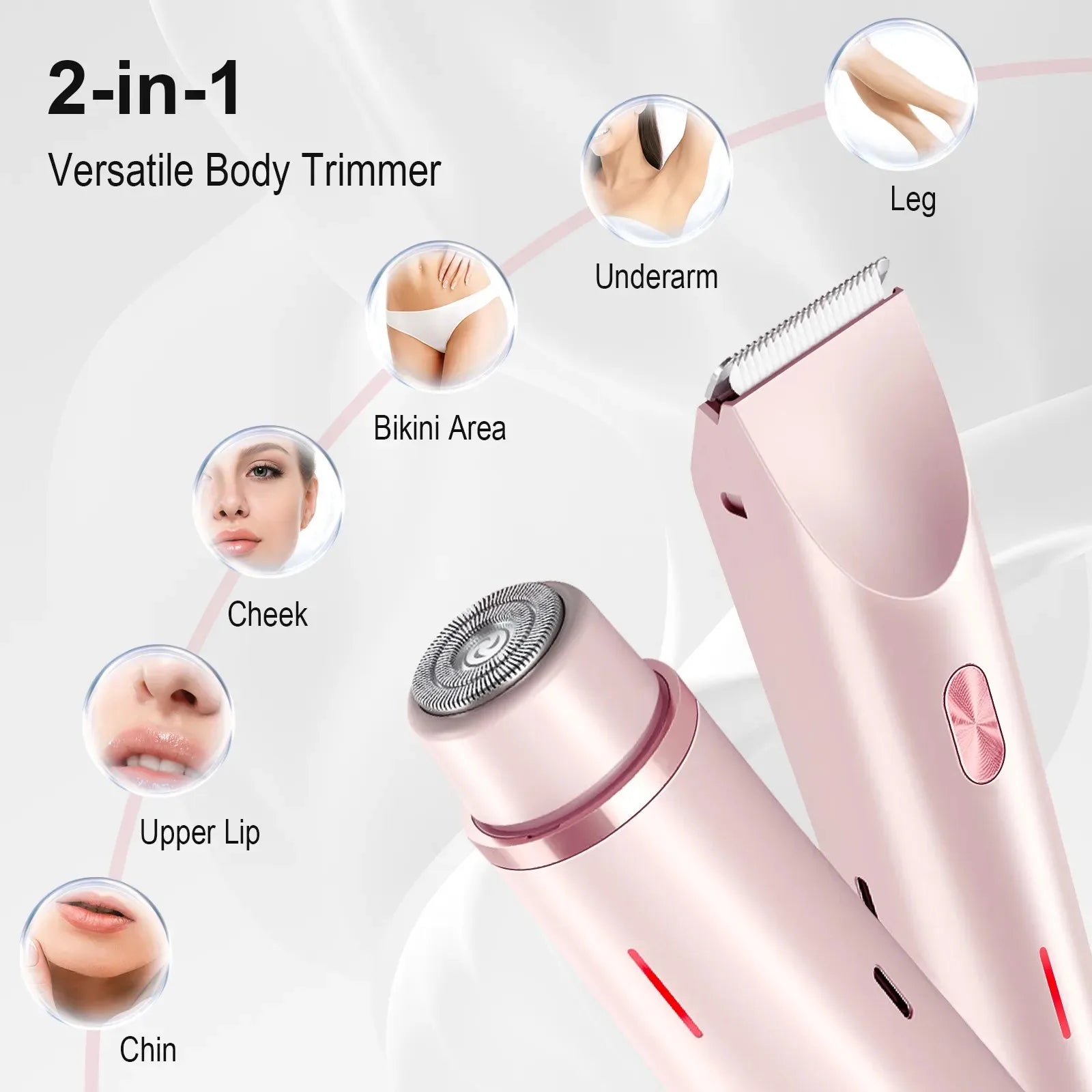 Smooth skin anywhere electric razor for painless hair removal - 2