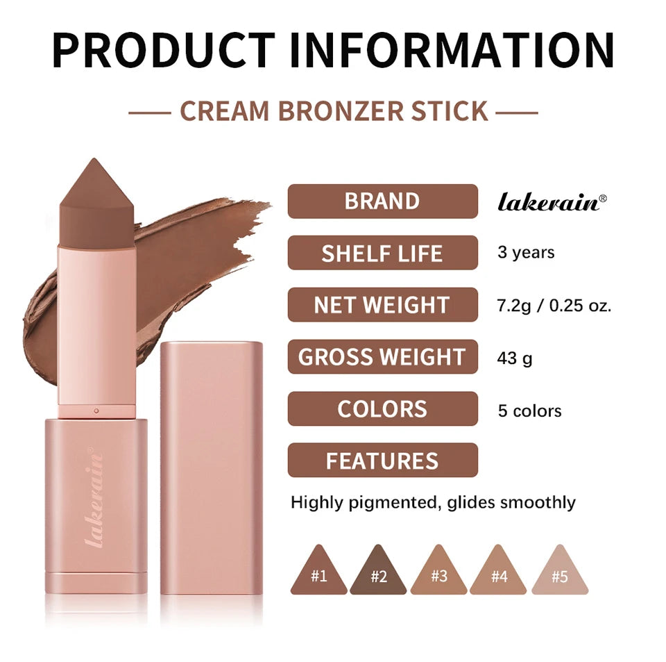 Daily Makeup Routine Contour Bronzer Stick for Sculpted Looking Face