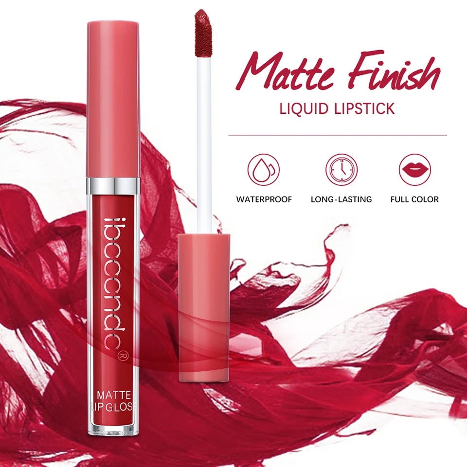 Daily Makeup Matte Velvet Lip Gloss Lipstick Waterproof Non-stick Cup