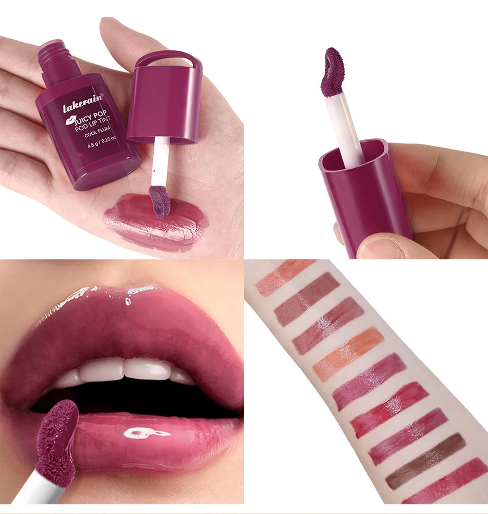 Daily Makeup Juicy Pop Pod Lip Tint Gloss with High Shine Finish