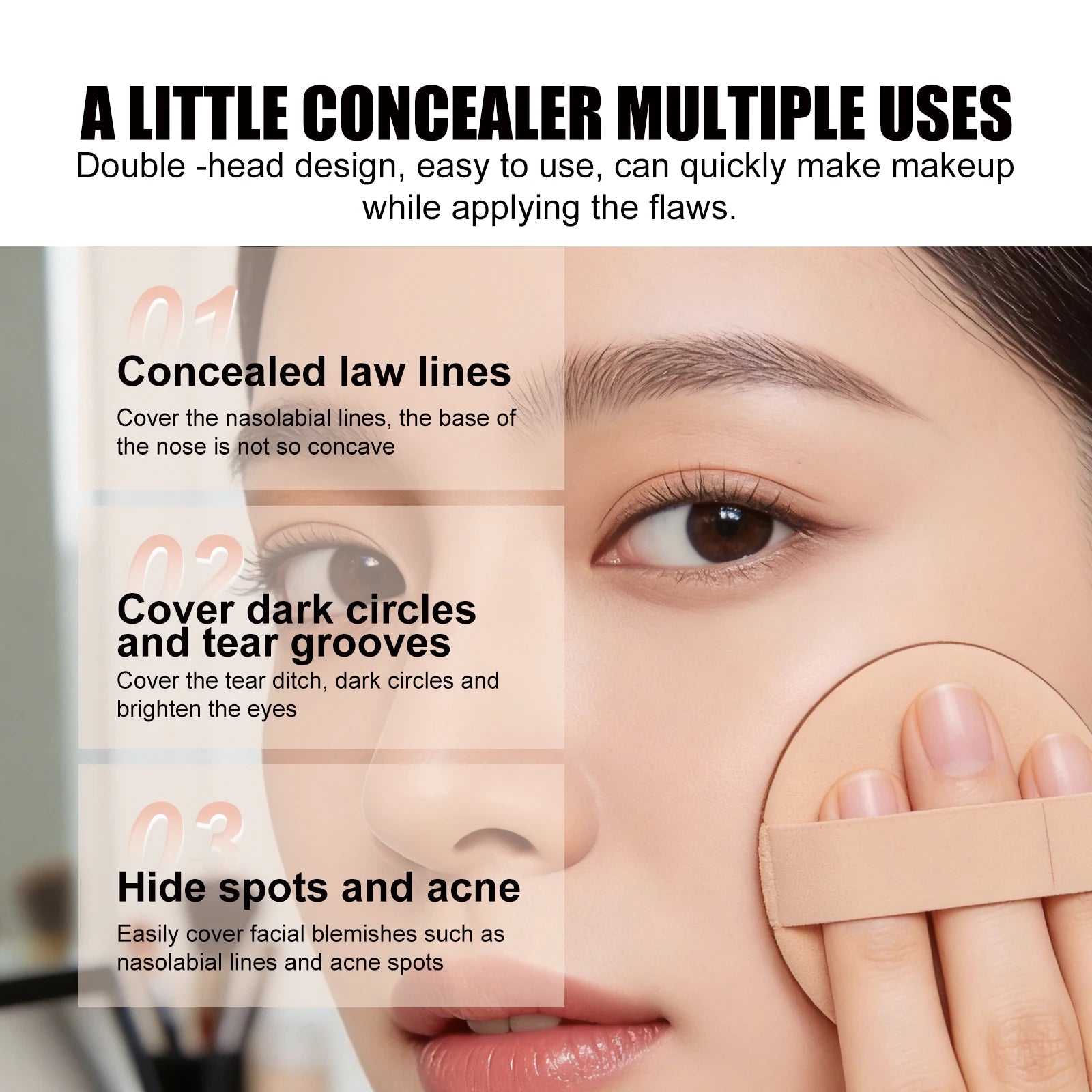 Daily Makeup Face Cream Concealer Palette for Flawless Coverage - 8