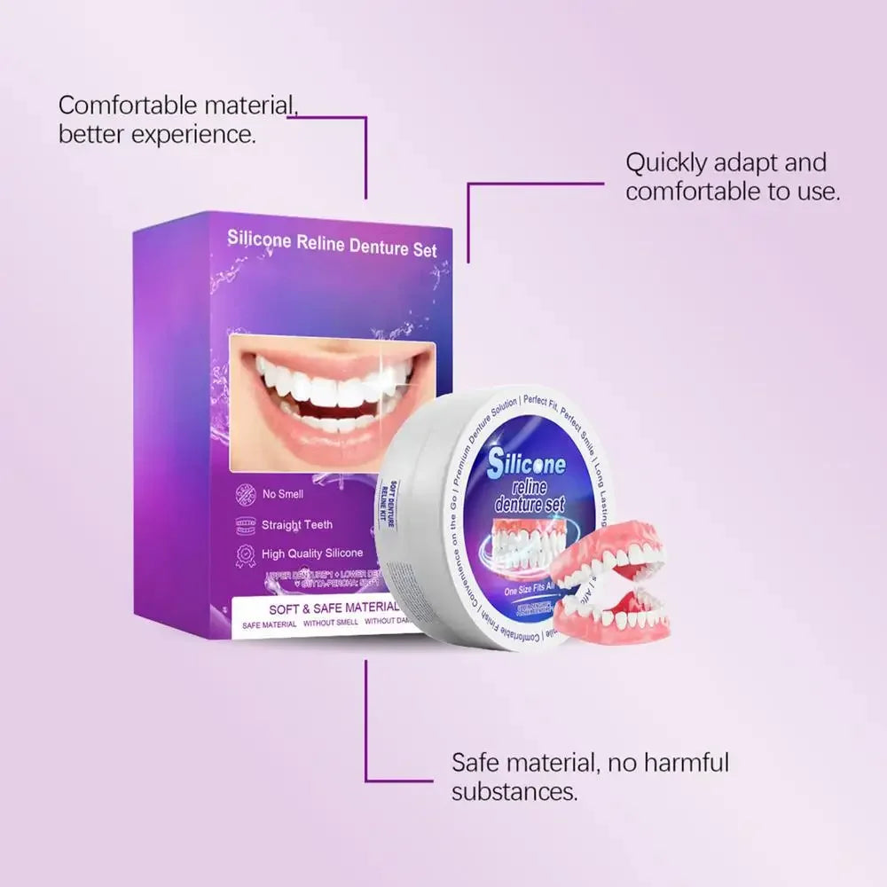 Daily Use Denture Reliner Kit for Comfort and Temporary Teeth Fit
