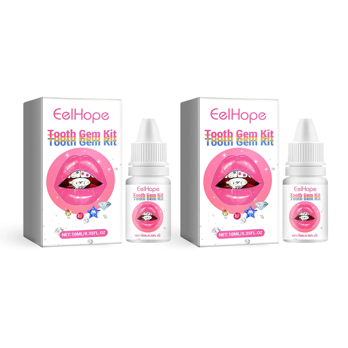 At Home DIY Tooth Gems Kit With Glue And UV Light Sparkle Ornaments