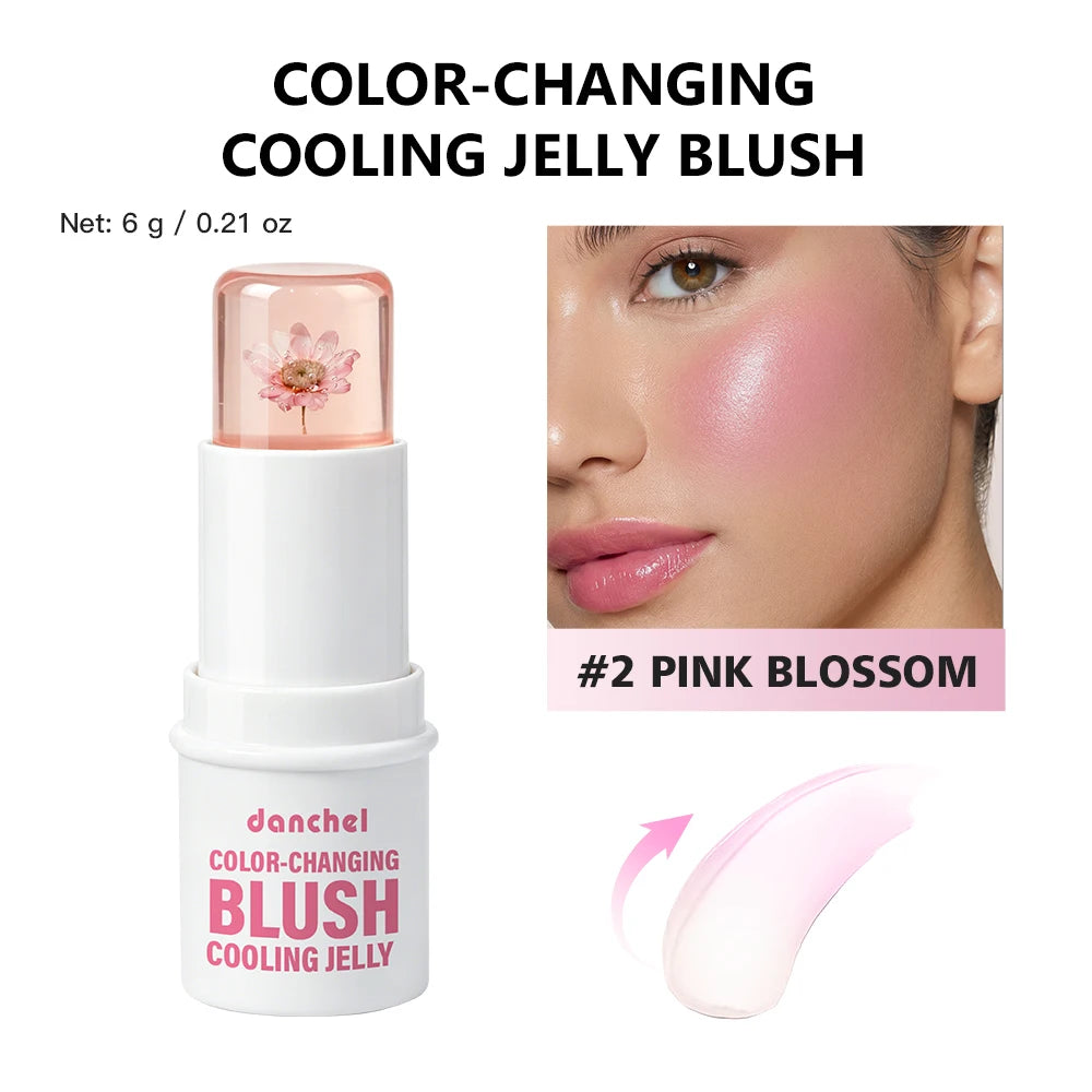 Daily Makeup Color Changing Jelly Blush Stick with Deep Hydration