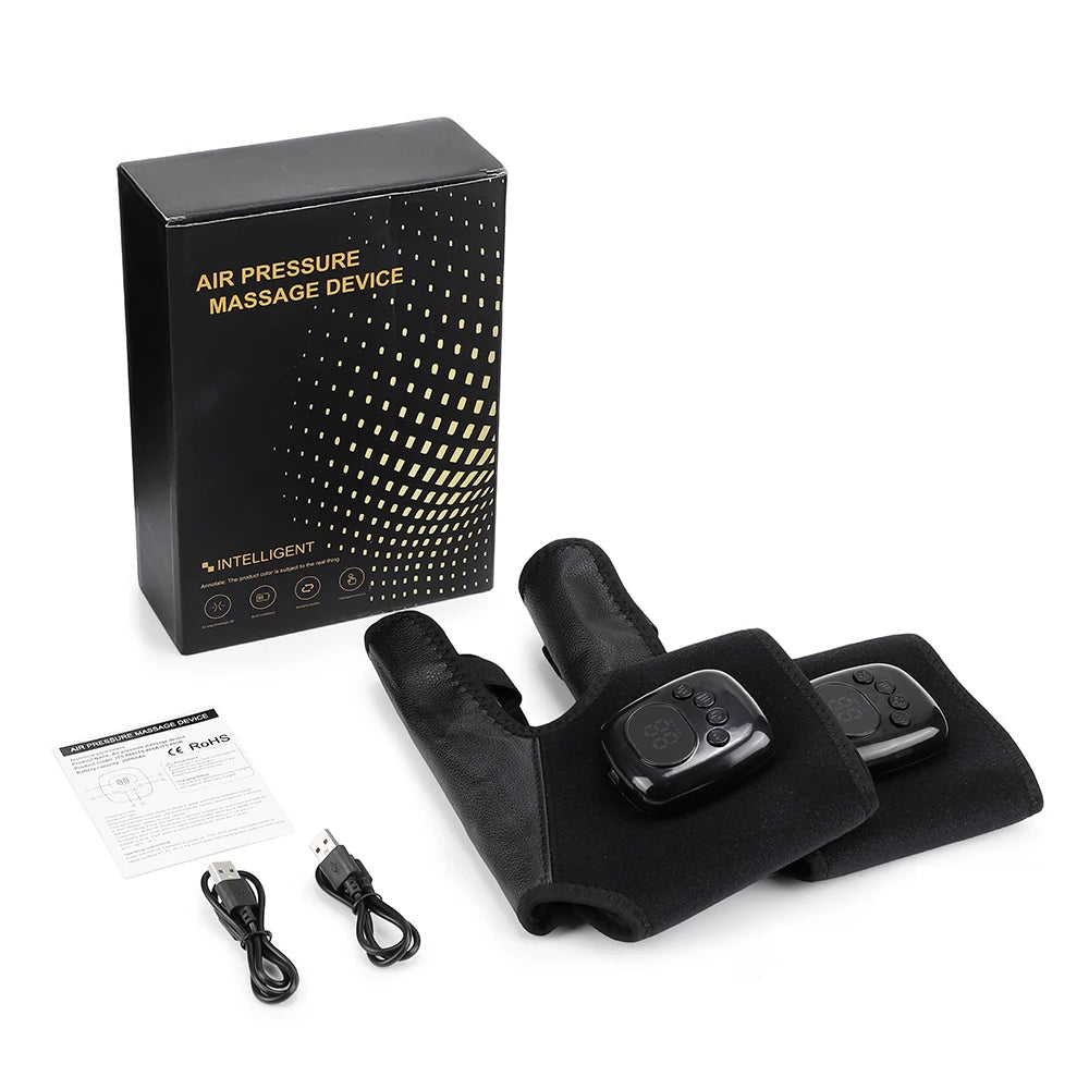At home Cordless Wrist Massager with heat therapy and air compression