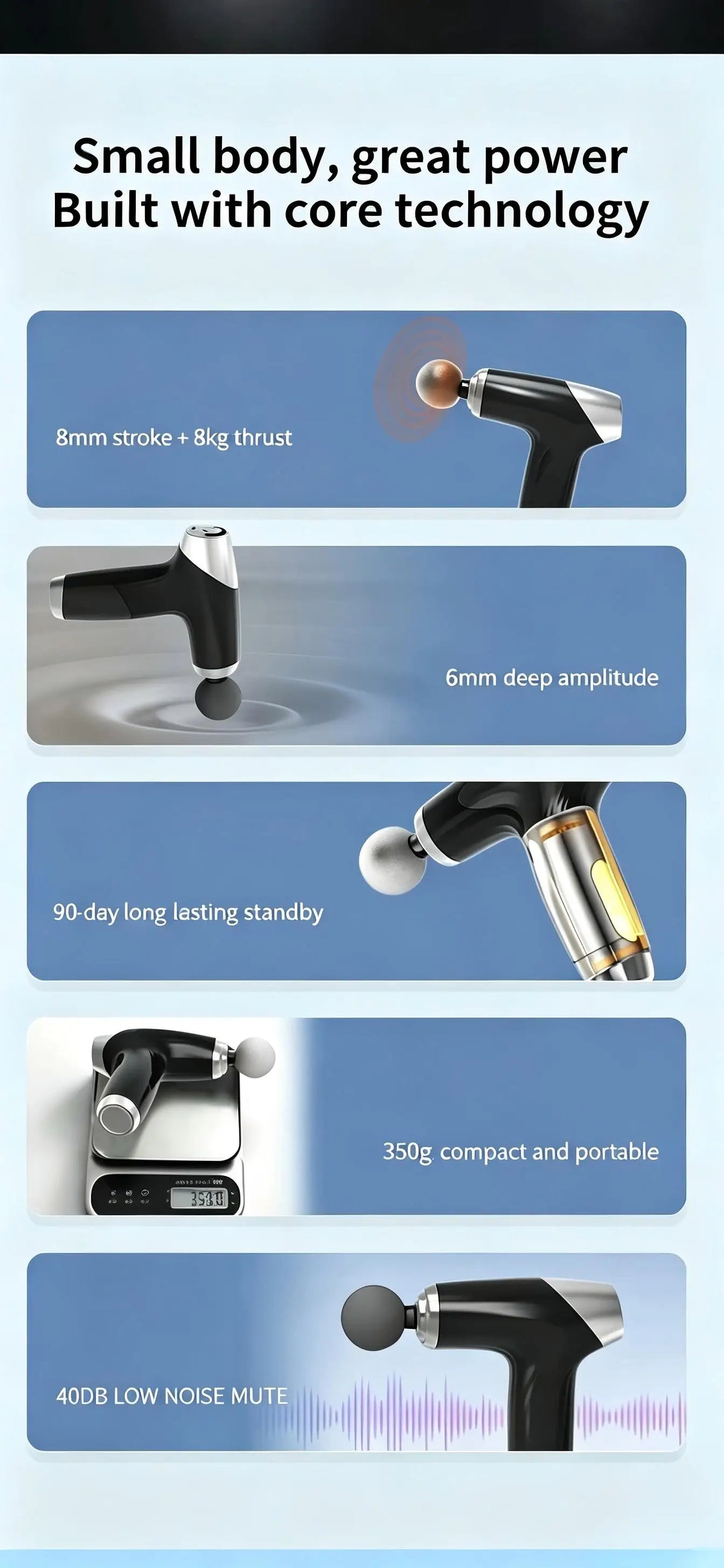 At Home Muscle Relaxation Mini Massage Gun for Deep Tissue Recovery