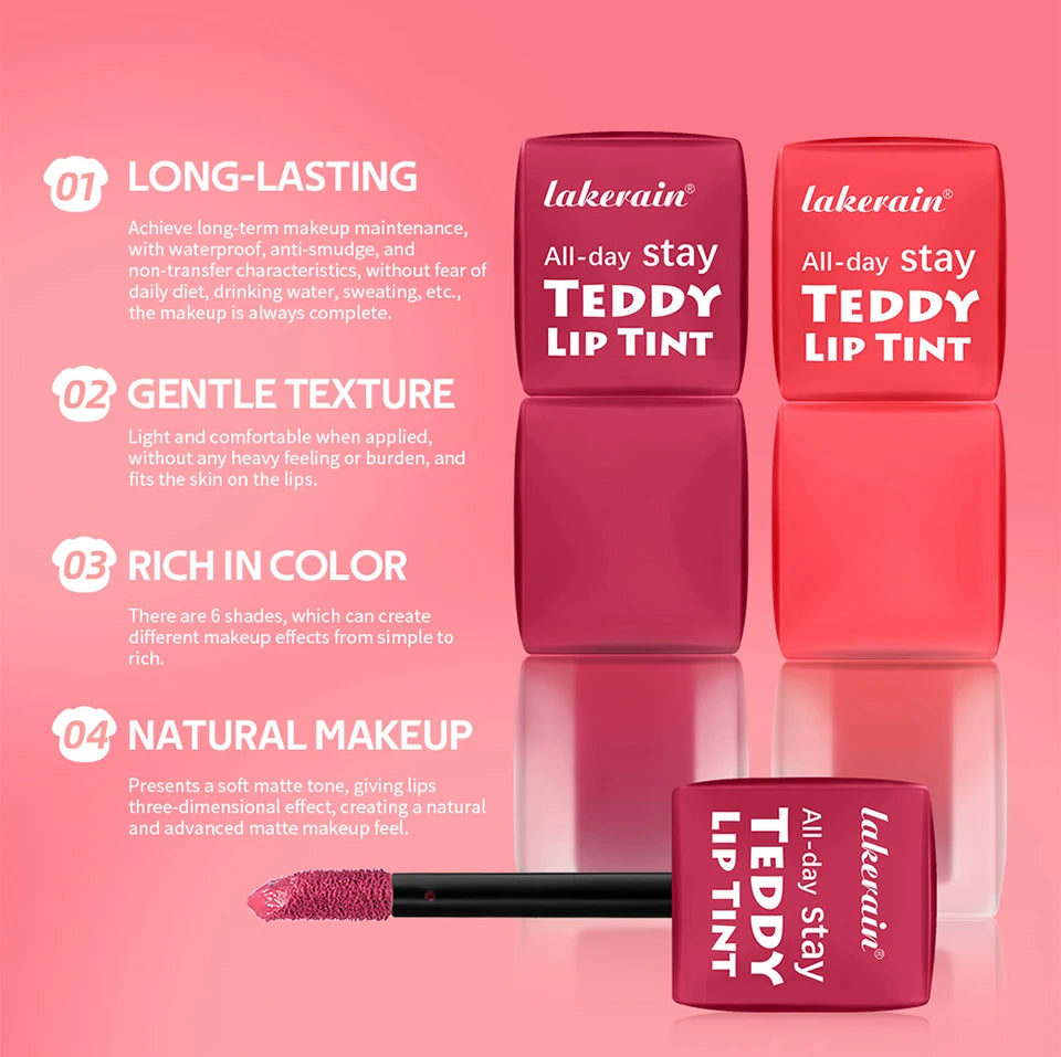 Daily Makeup Teddy Lip Tint With Long Lasting Waterproof Matte Finish