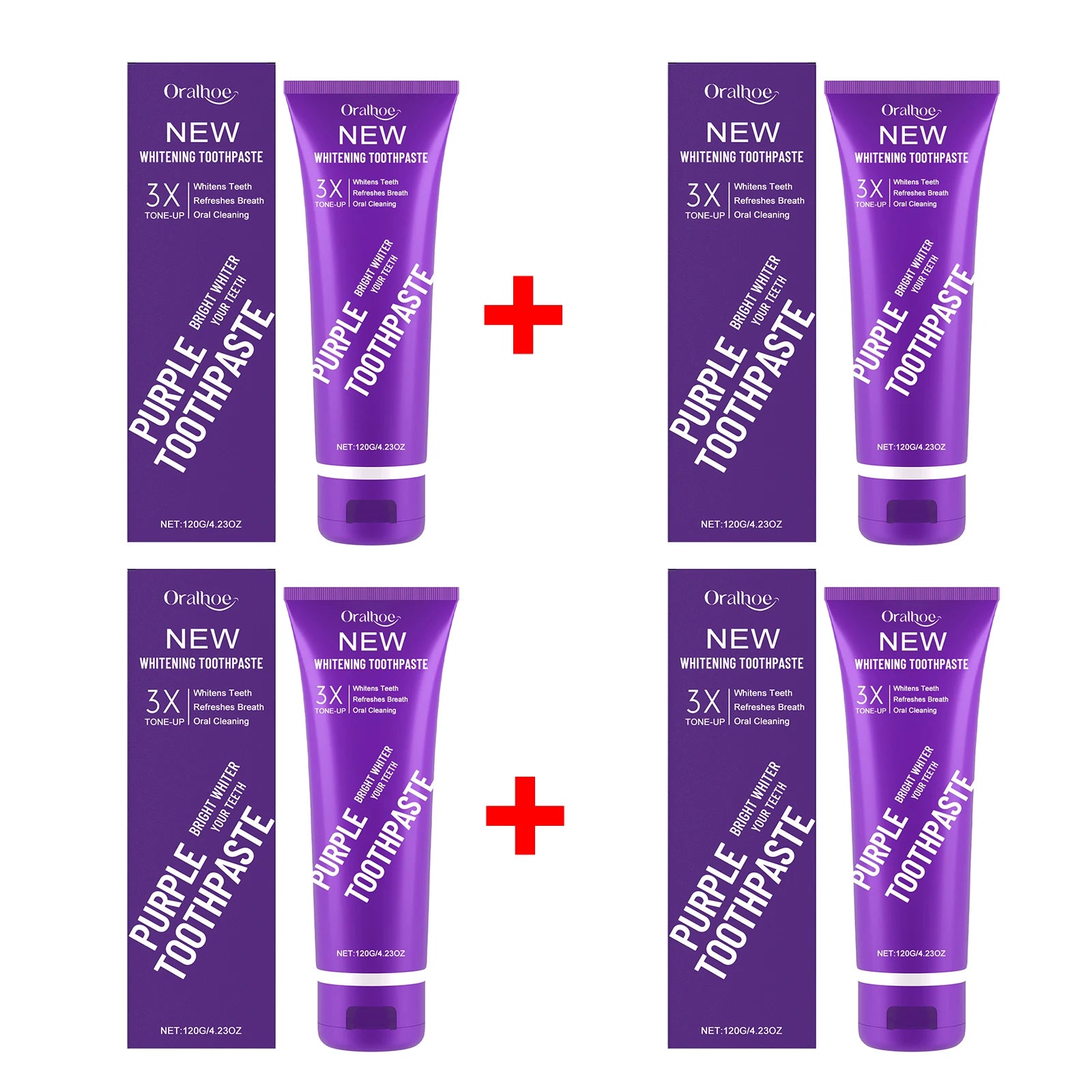 Daily Routine Purple Whitening Toothpaste for Fresh Breath and Clean Teeth - 16