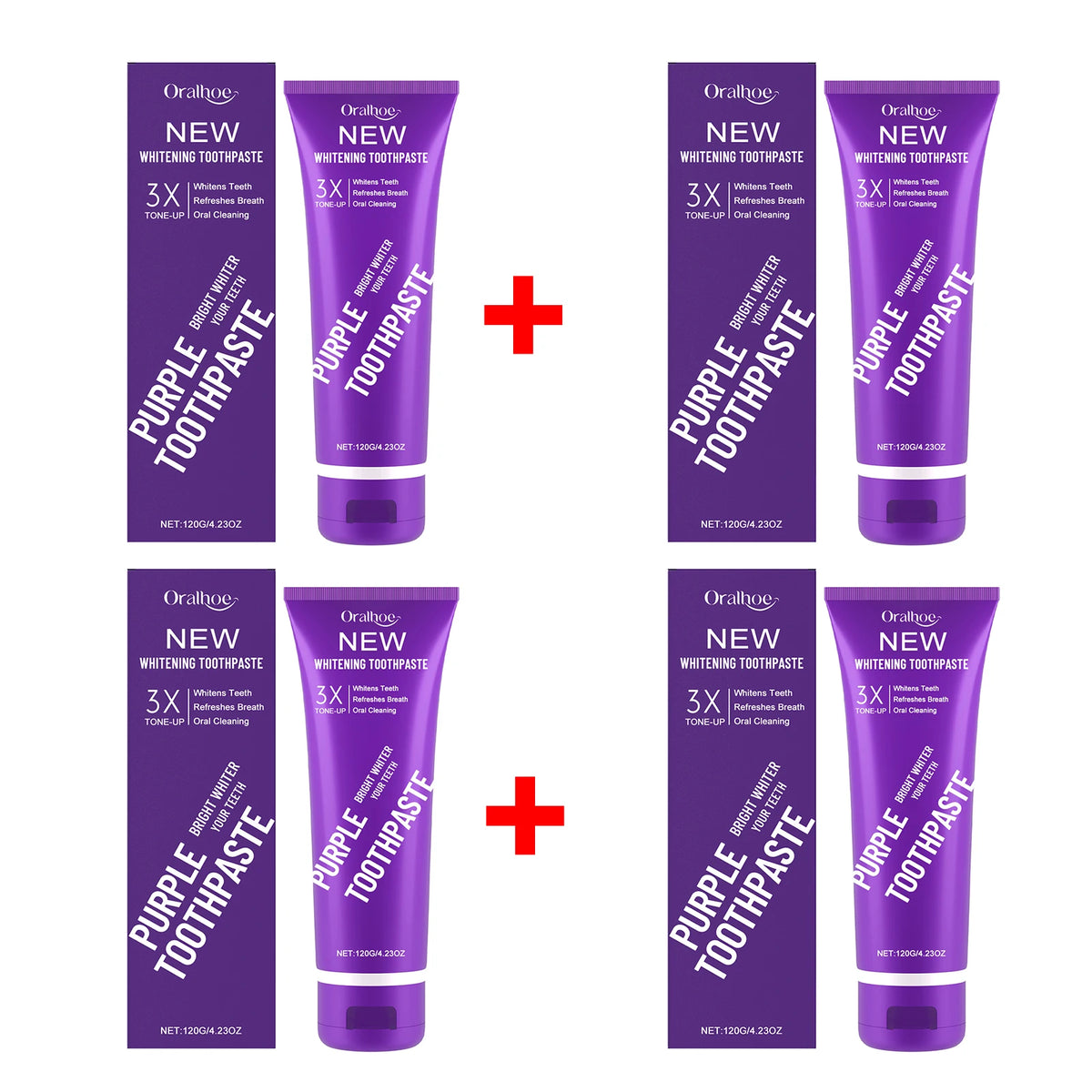 Daily Routine Purple Whitening Toothpaste for Fresh Breath and Clean Teeth
