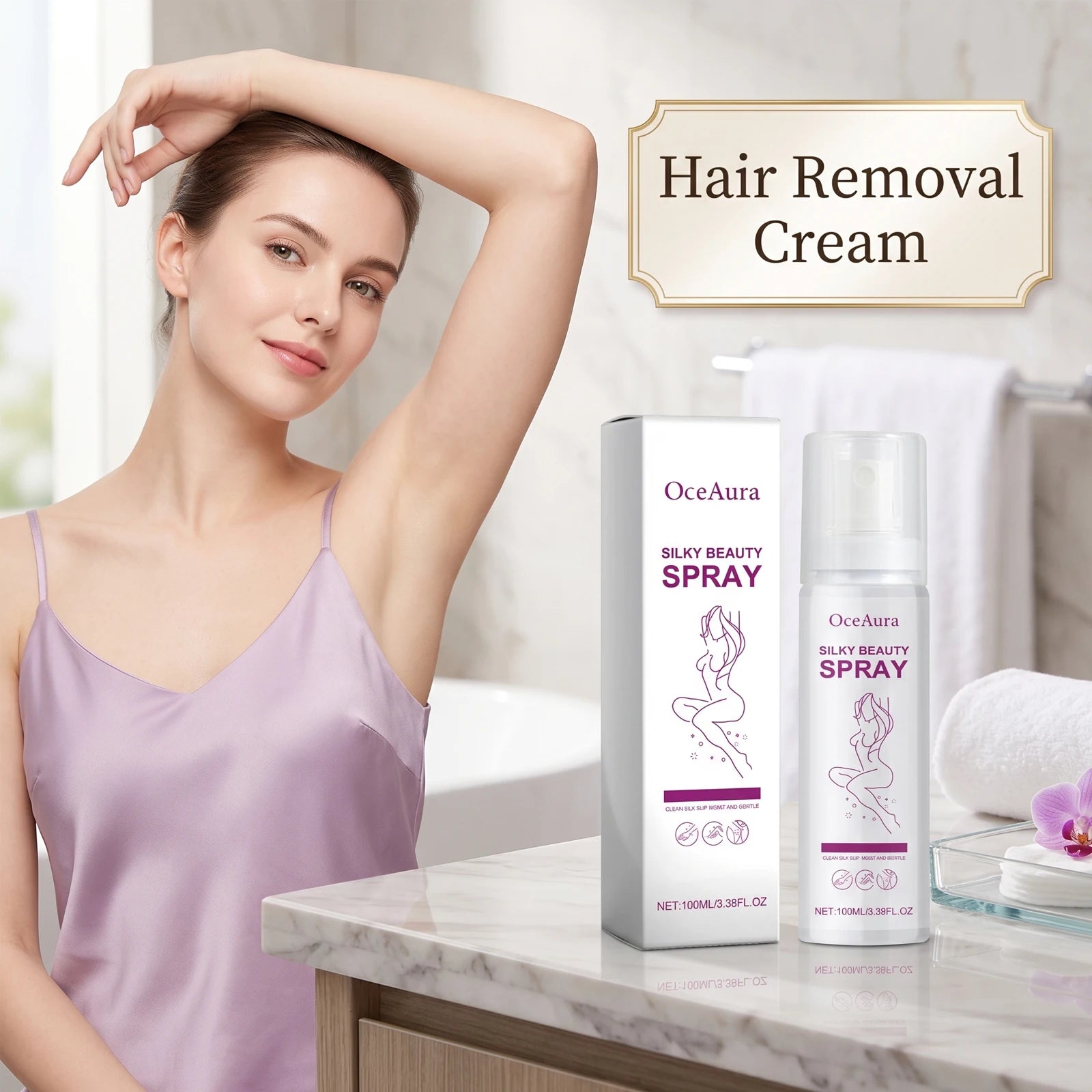 Bathroom body hair removal spray for smooth skin without razor irritation - 5