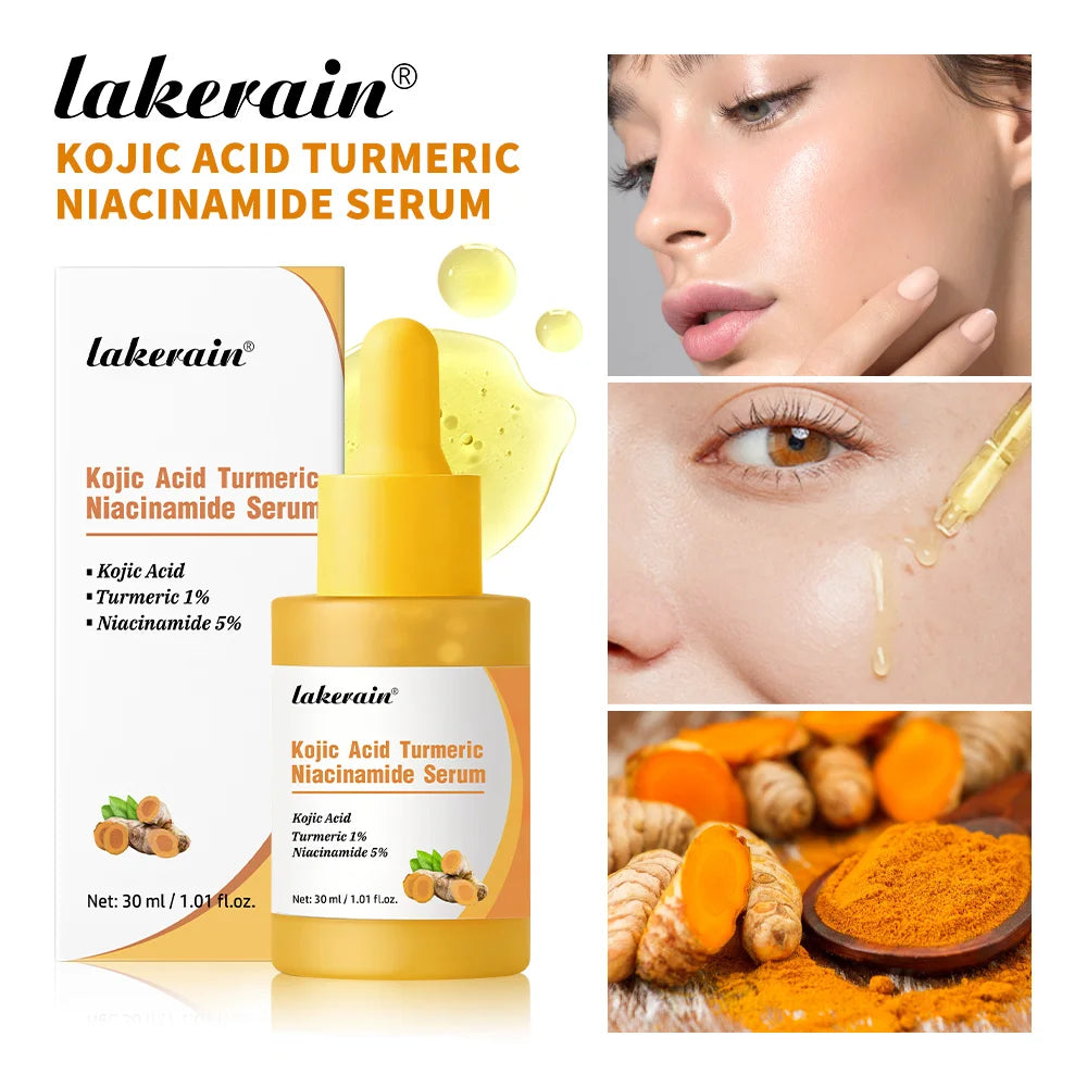 Face Skin Kojic Acid Turmeric Serum for Brightening and Hydration - 1