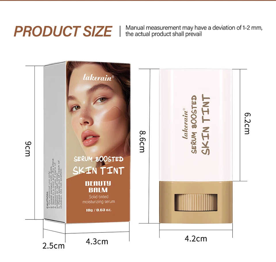 Daily Makeup Skin Tint Stick Serum with Puff for Natural Coverage - 16
