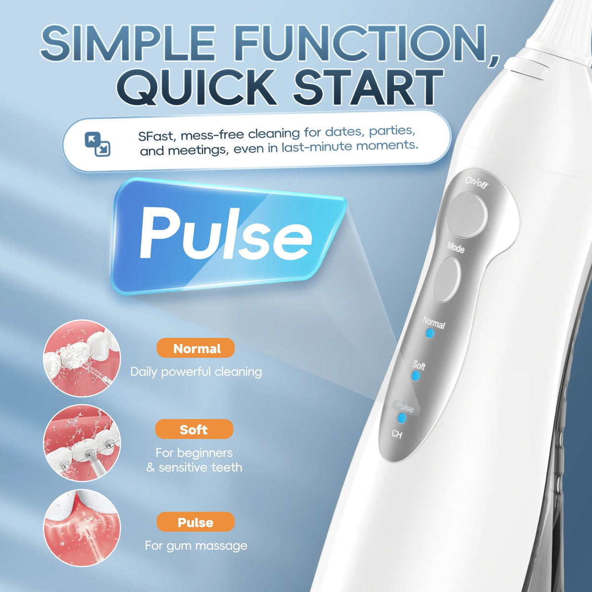 Home Travel Use Portable Water Flosser and Electric Toothbrush Combo Set