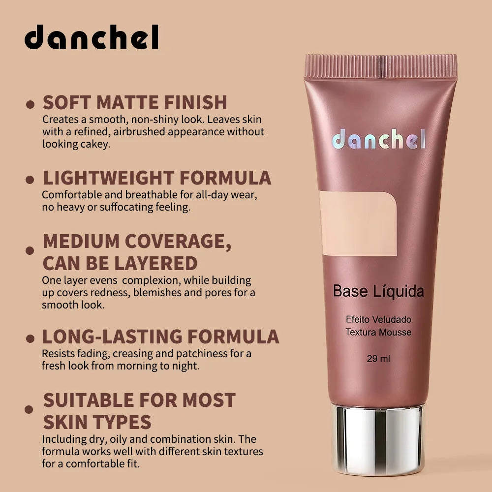 Daily Makeup Routine Liquid Foundation Long Lasting Velvet Matte Finish - 3