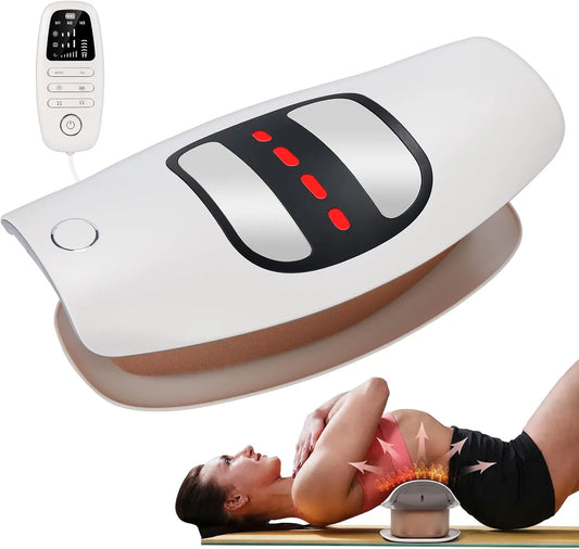 Lower back pain relief electric waist massager and lumbar traction device