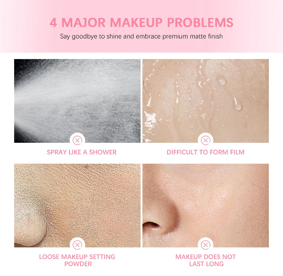 Daily Makeup Mattifying Waterproof Setting Spray for Oil Control