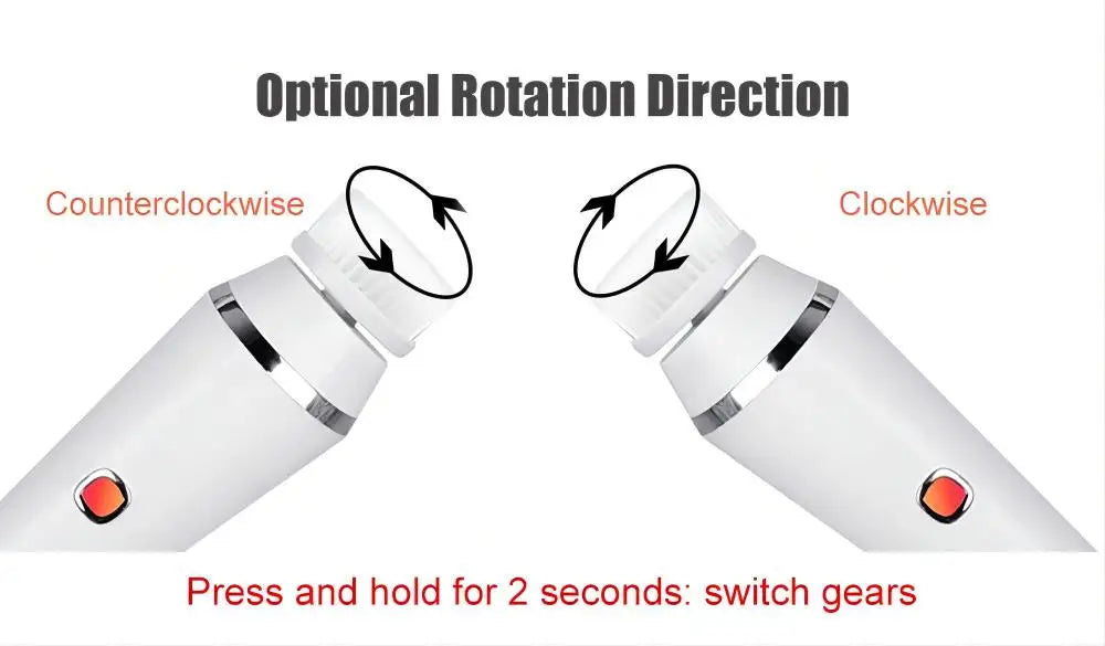 Daily Skincare Rotating Facial Cleansing Brush for Deep Pore Exfoliation - 12