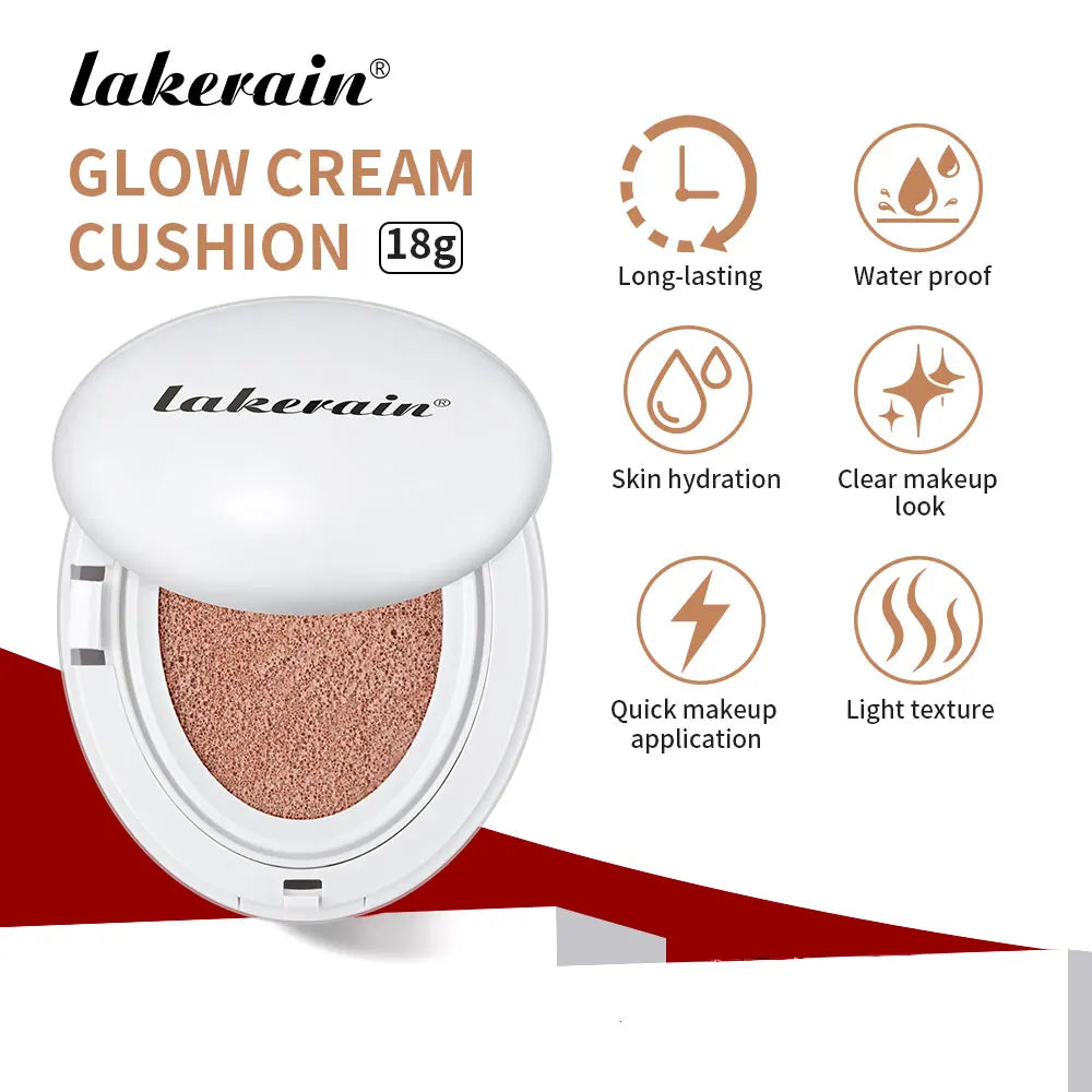 Korean Makeup Glow Cream Cushion Foundation for Natural Coverage - 2