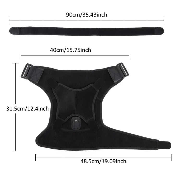 At home cordless shoulder heating massager with app control and vibration
