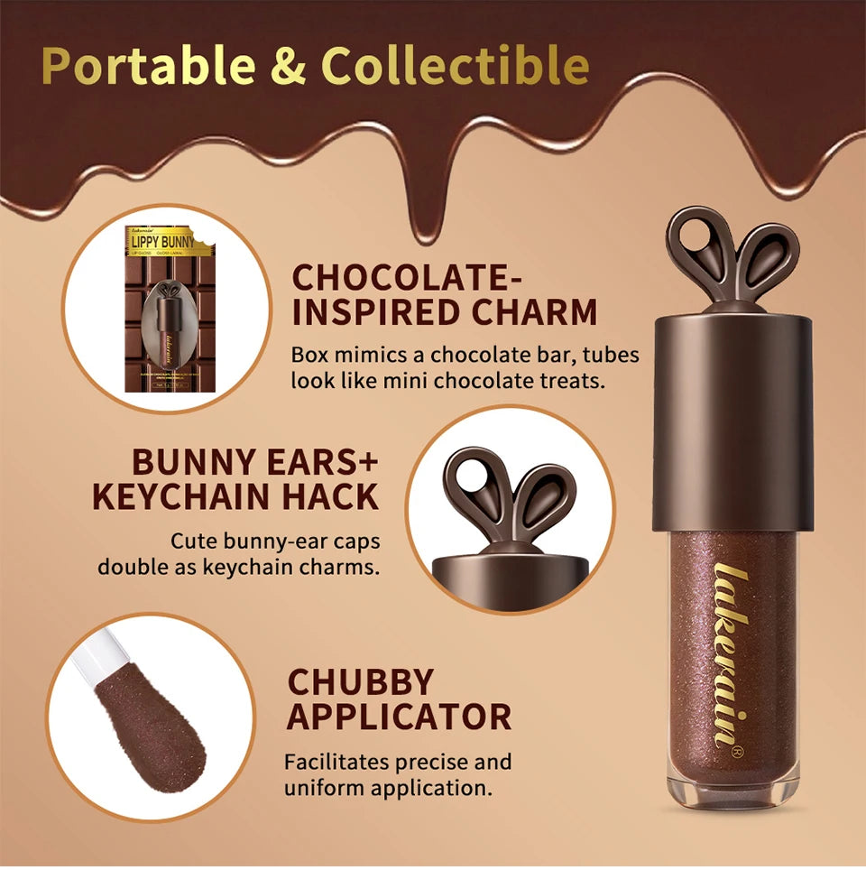 Daily Makeup Lip Gloss Deep Moisturizing Chocolate Glow Lip Care Cosmetics