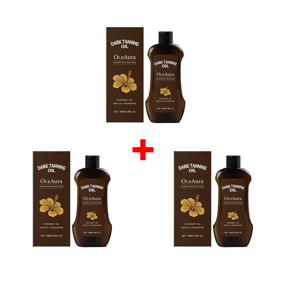 Beach Outdoor Coconut Oil Dark Tanning Oil for Deep Golden Glow