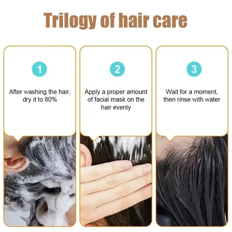 Dry Hair Rice Raw Pulp Hair Mask for deep damage repair and smooth care - 20