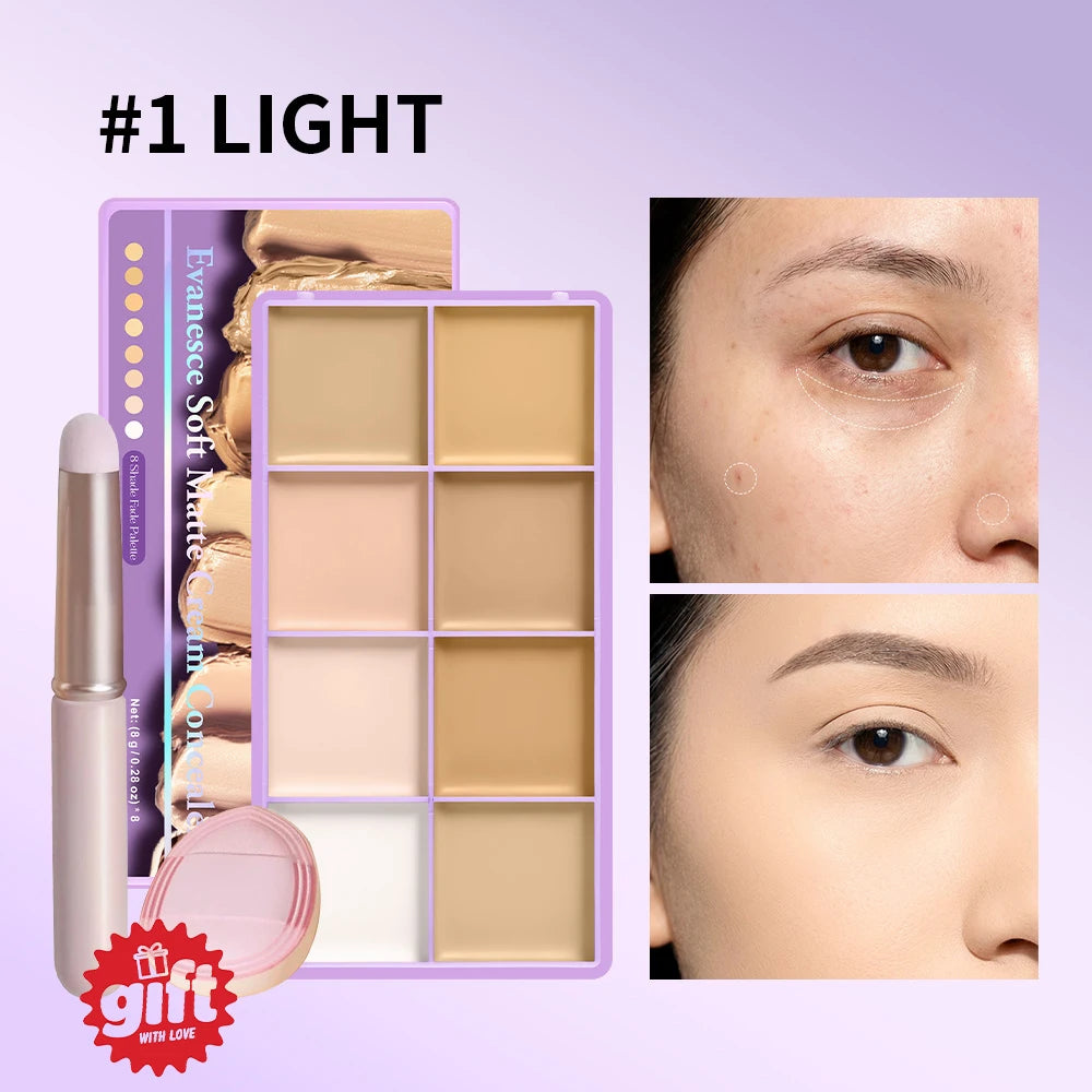 Daily Makeup Cream Concealer Palette Long Wear Natural Flawless Soft Matte - 21