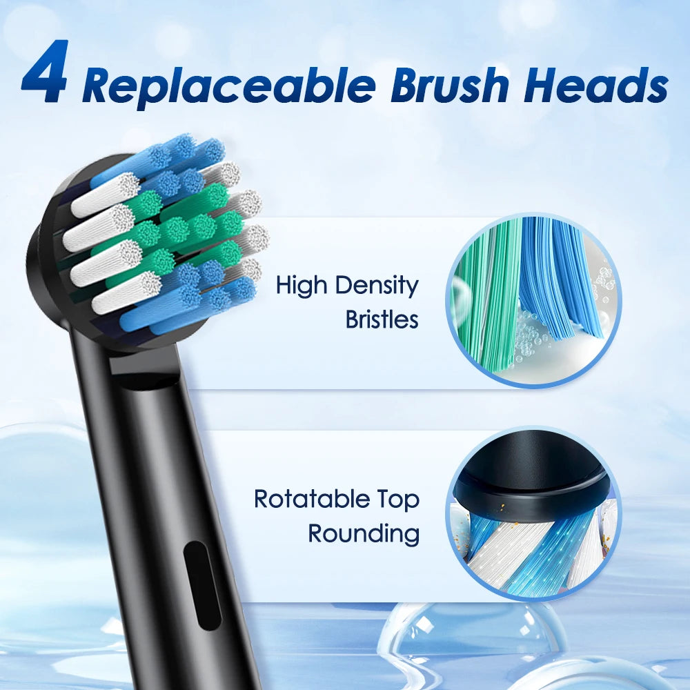 Daily bathroom routine electric toothbrush for a deeper clean