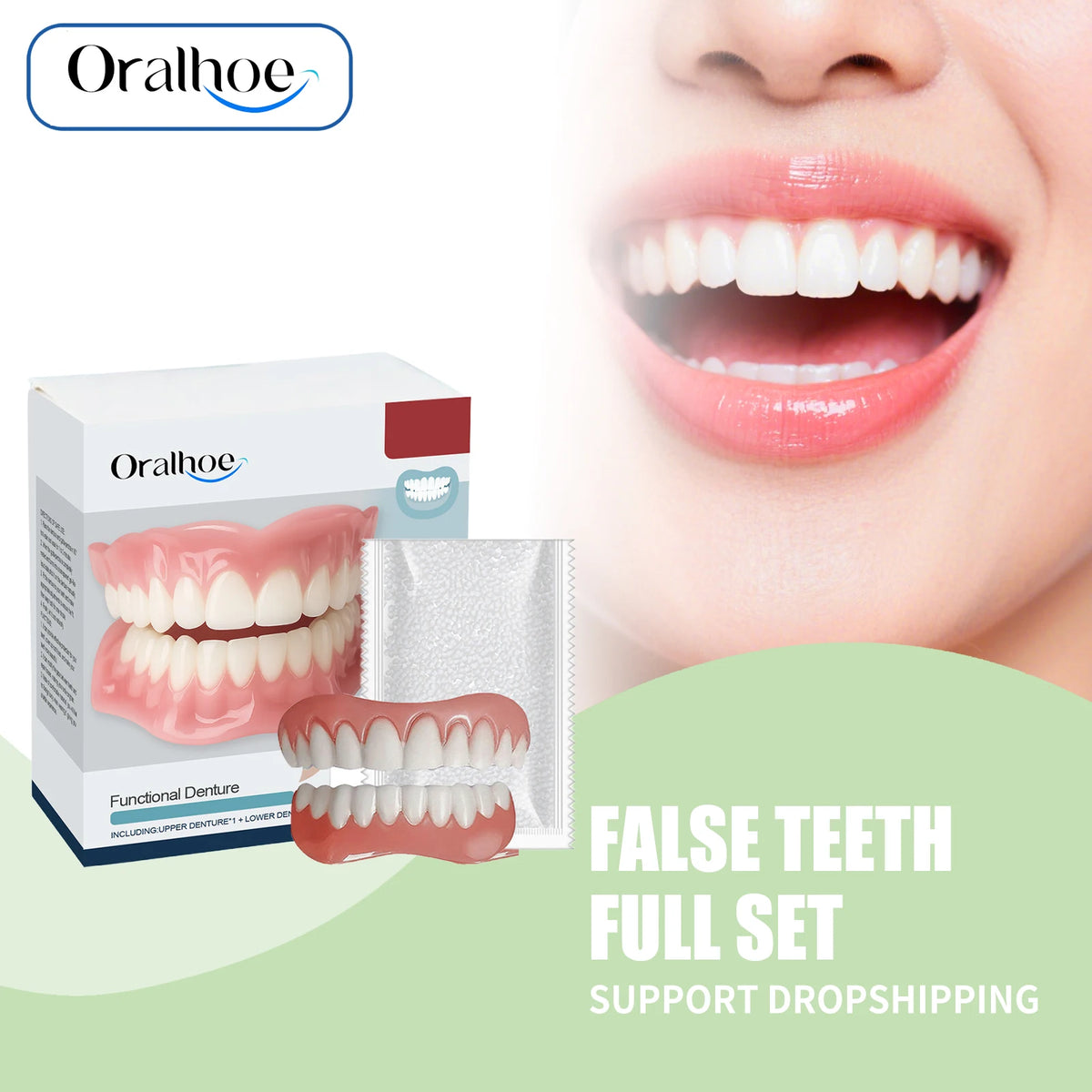 Daily Smile Soft Silicone Denture Kit For Natural Missing Teeth Repair