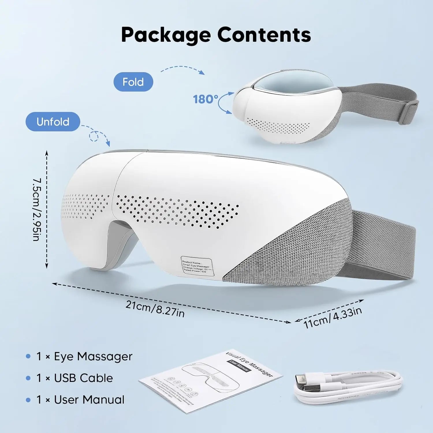 Travel Eye Massager Airbag Eye Mask for Stress Relief - 6