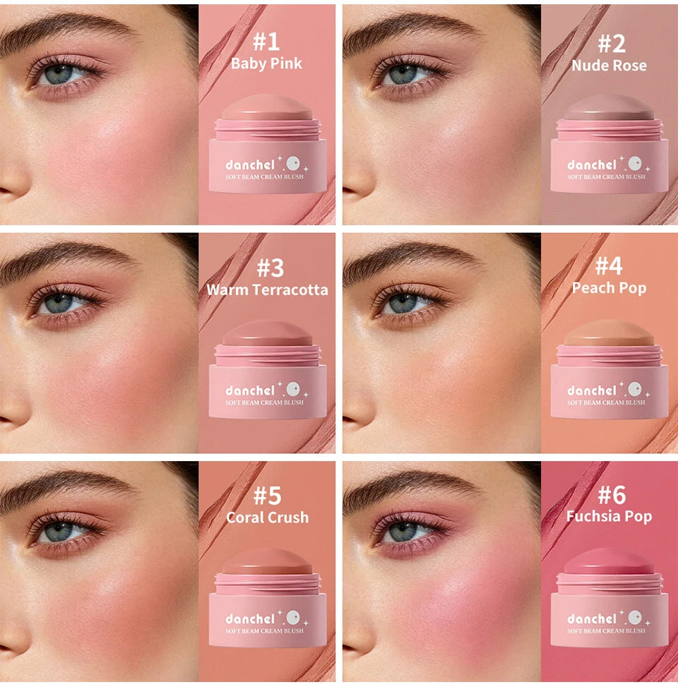 Daily Makeup Soft Cream Blush Long Wearing Multi Use Smooth Texture - 8