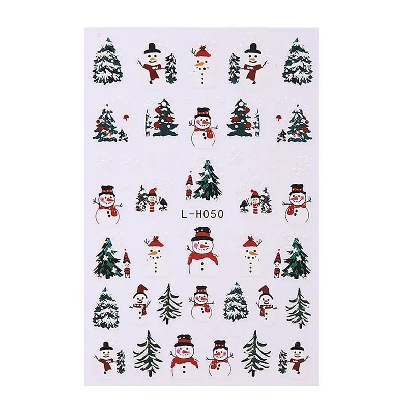 Christmas party nail art decor winter sticker for holiday manicure styling - 13