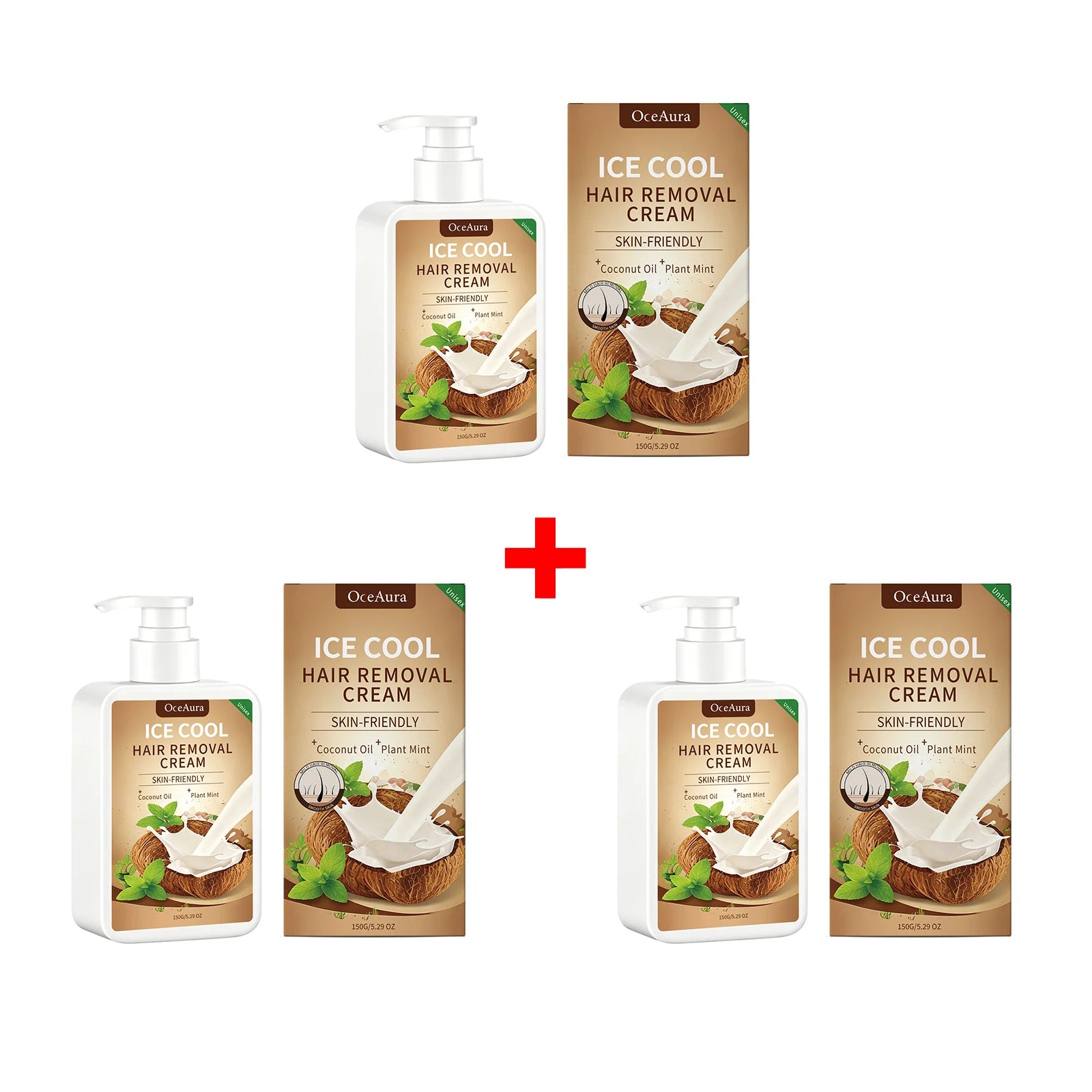 Smooth Skin Ice Cool Hair Removal Cream for Painless Depilation Care - 20