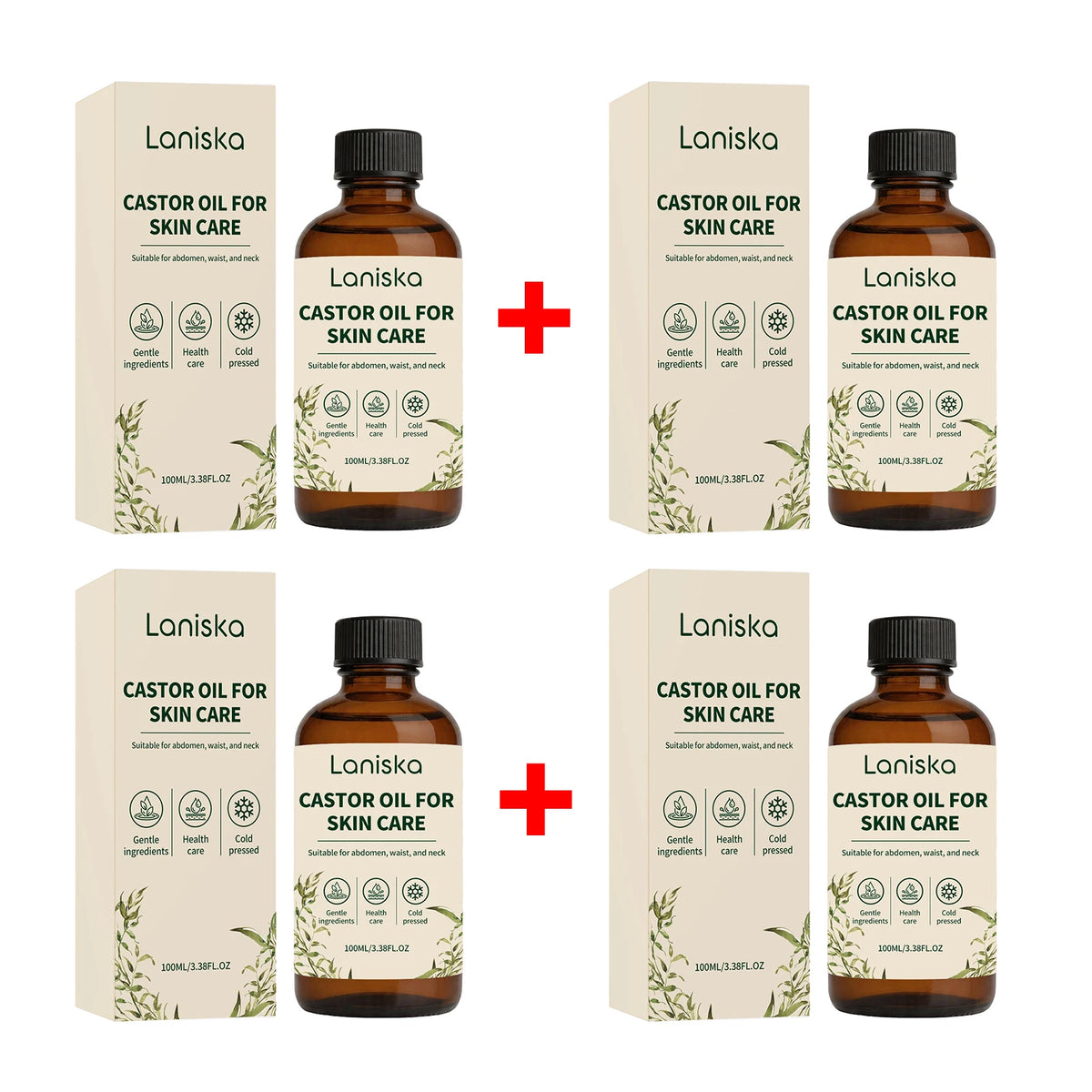Abdomen and Neck Care Cold Pressed Castor Oil for Deep Hydration