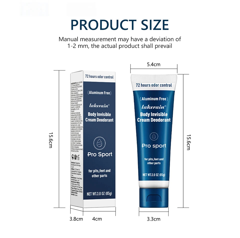 Daily use body deodorant stick with long lasting odor protection control