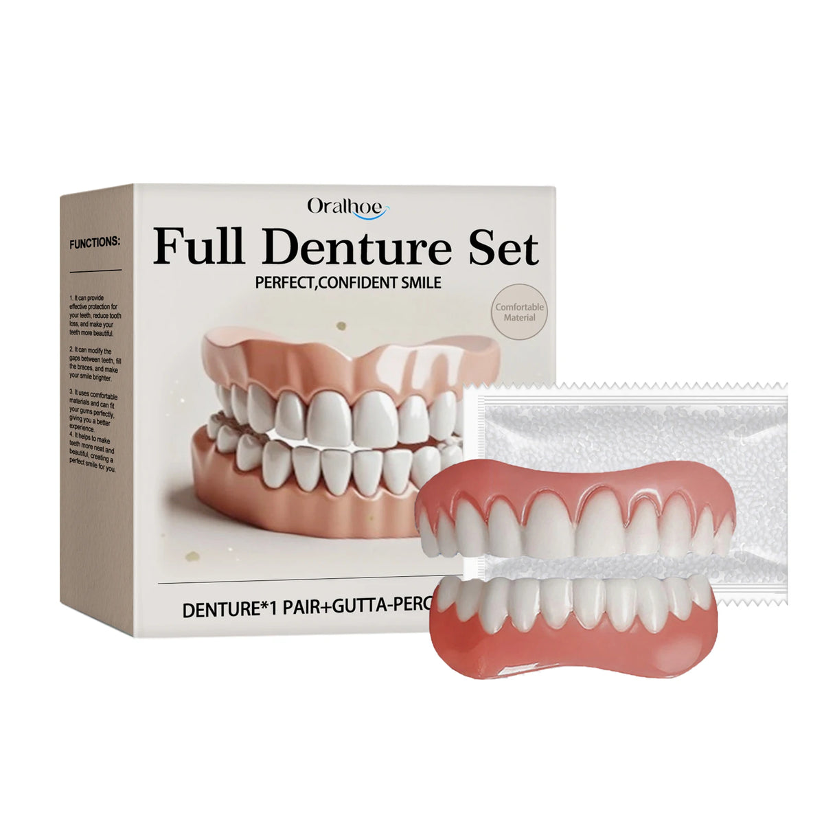 Bright Smile Denture Set for Restoring Missing Teeth and Brighter Smiles