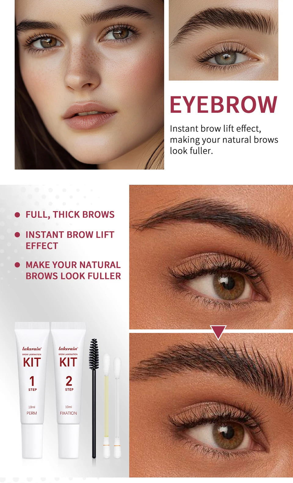 At Home Brow Lamination Kit Semi-Permanent Eyebrow Fixation Set