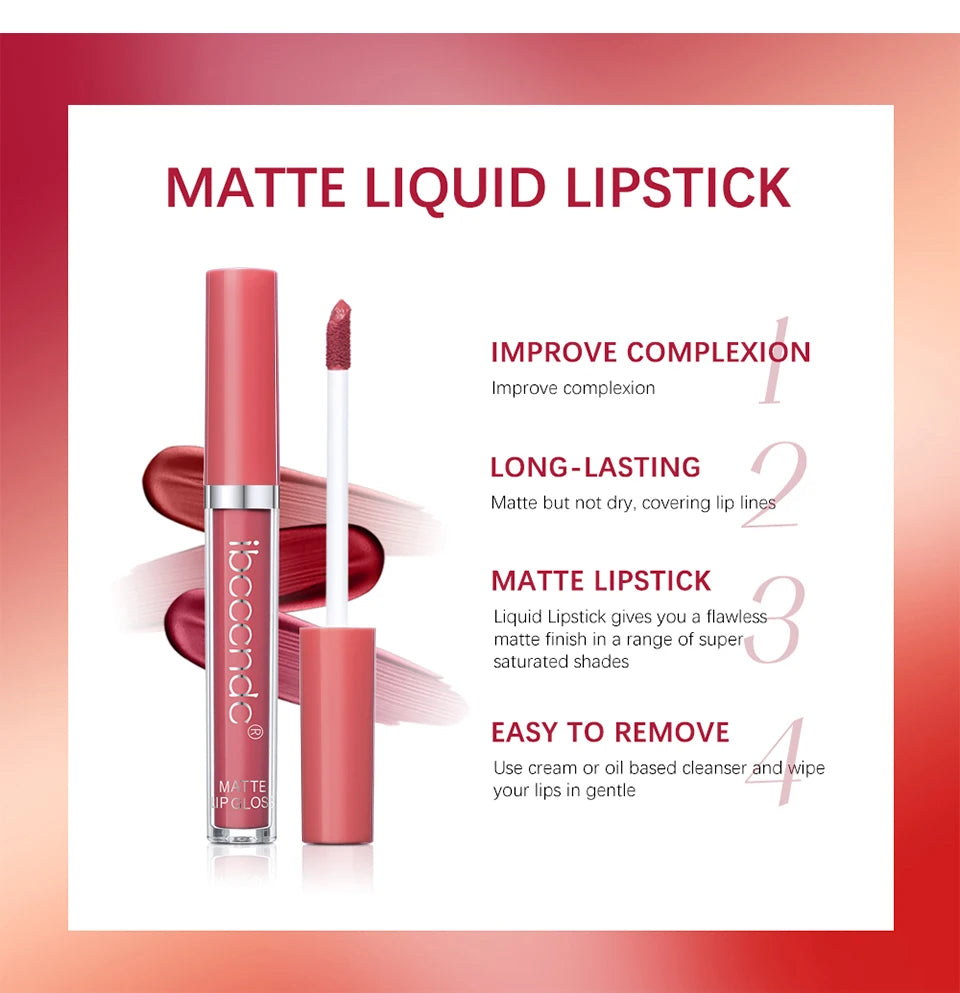 Daily Makeup Matte Velvet Lip Gloss Lipstick Waterproof Non-stick Cup - 15