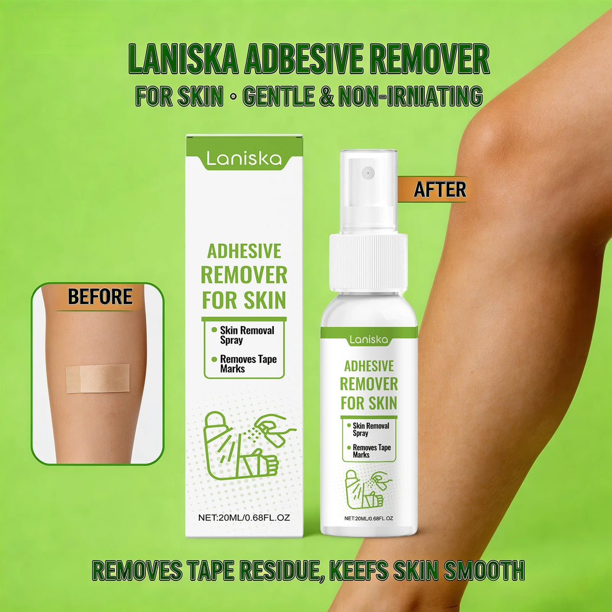 Painful Tape Removal Adhesive Remover Spray for Gentle Residue Cleanup