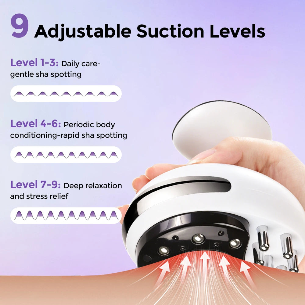 Home electric cupping massager for deep muscle relief and relaxation