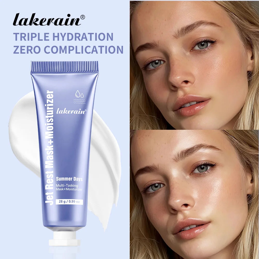 Daily skincare routine with a nourishing moisturizer and deep hydration mask