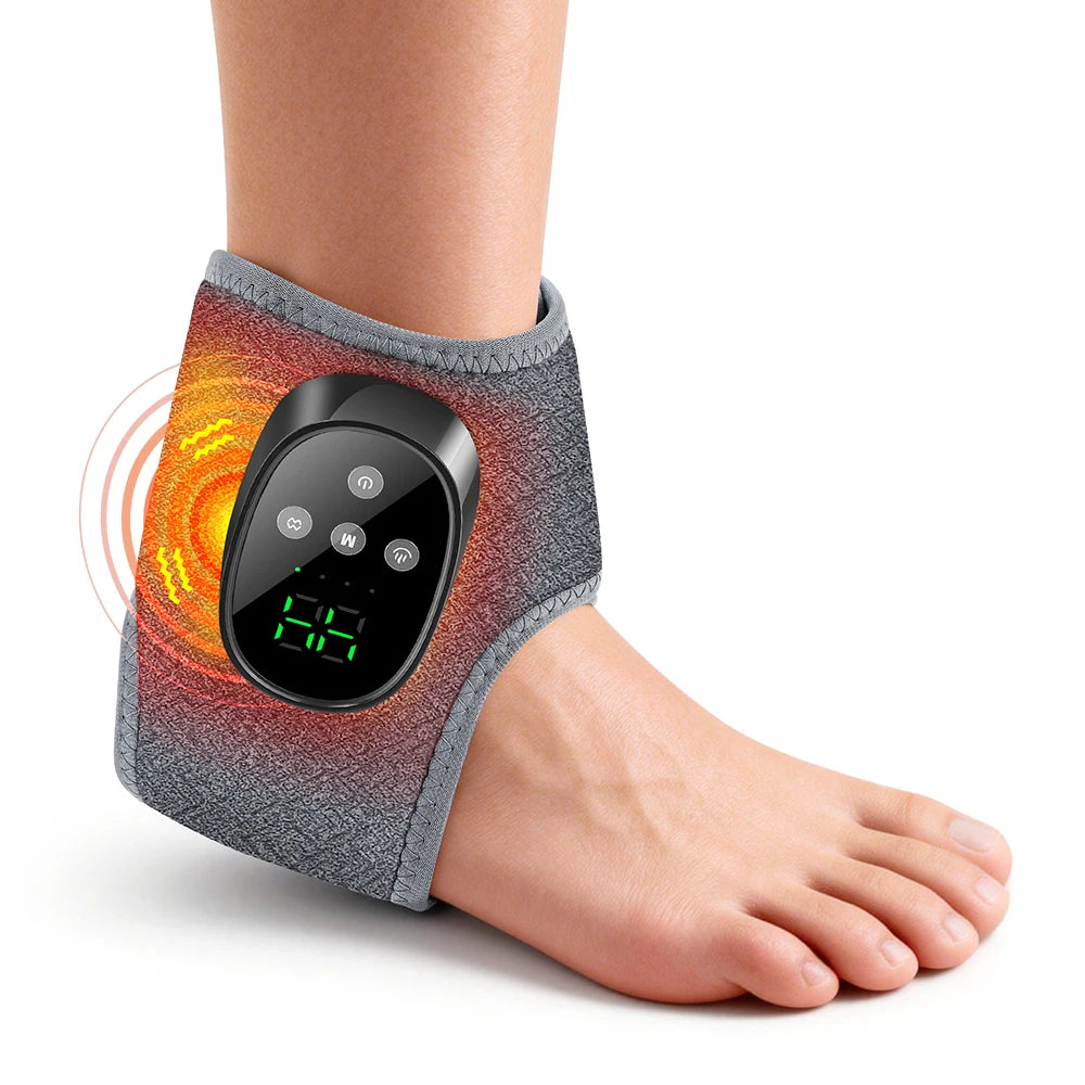 Home Office Heated Vibration Ankle Massager Wrap for Foot Relaxation - 22